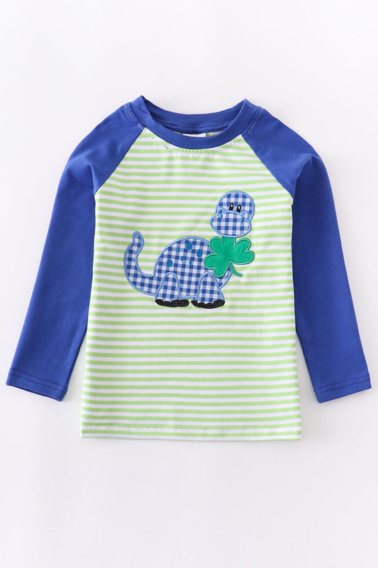 Dinosaur/clover shirt